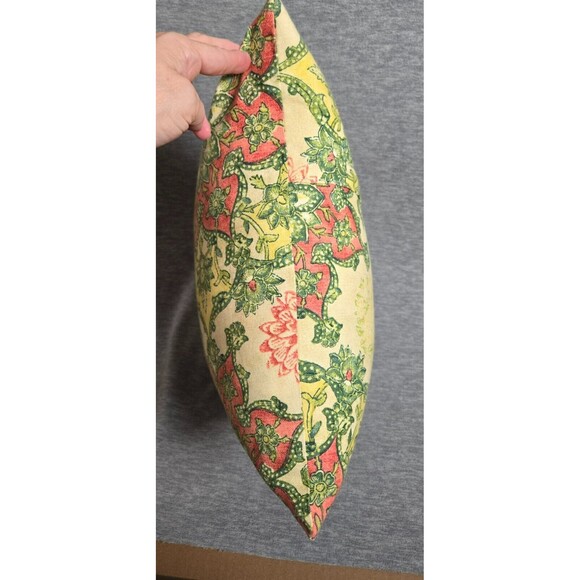 Stratford Home Decorative Accent Pillow 16"  Yellow Coral Green - Picture 9 of 13